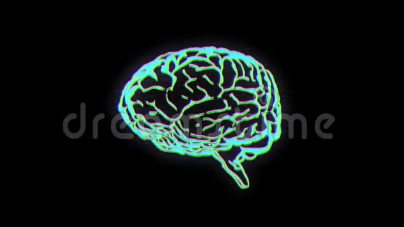 黑色背景的大脑视频的预览图