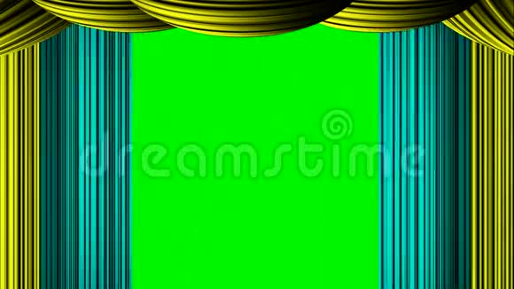 奥斯卡金像奖电影评论舞台剧的彩色钥匙绿色屏幕上的金色青色星幕动画放大视频的预览图