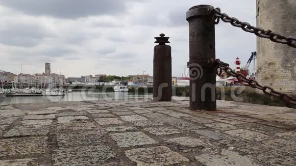拉罗什勒法国城市海港视频的预览图