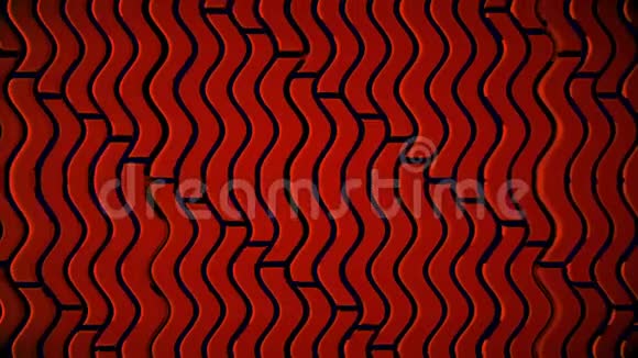 红色波浪的动画背景图案循环视频的预览图