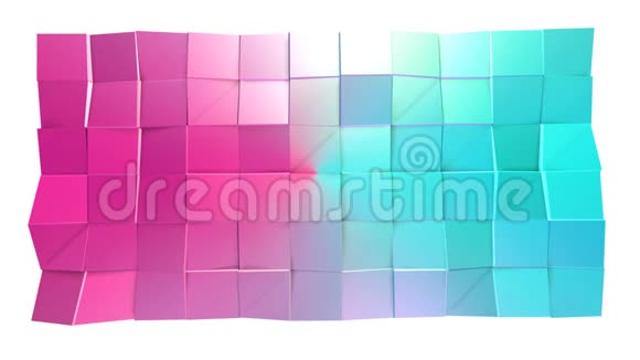 摘要简单的蓝色粉红色低聚三维表面作为计算机环境软几何低聚运动背景视频的预览图