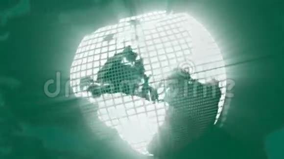 股票动画绿色环球视频的预览图