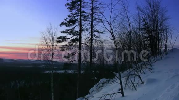 冬天的日落视频的预览图