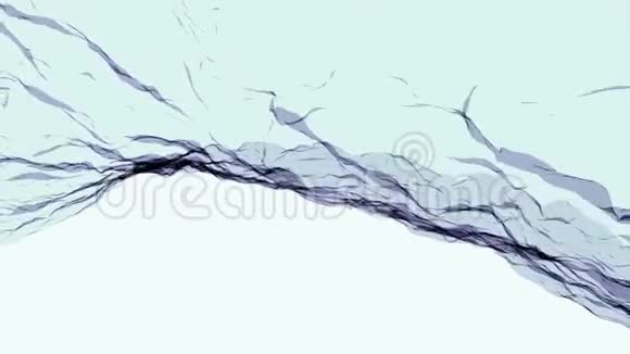 柔水丝柔和流动数字模拟湍流抽象动画背景新质量动态视频的预览图