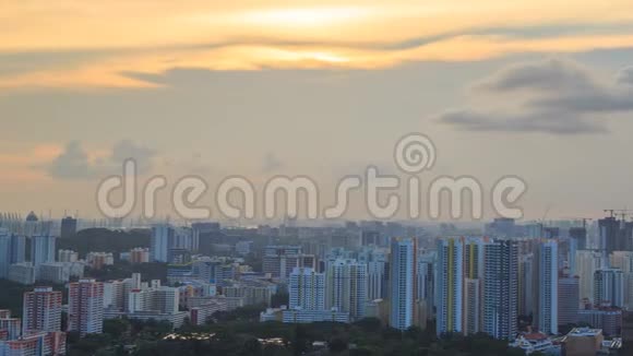 日落时新加坡城市景观视频的预览图
