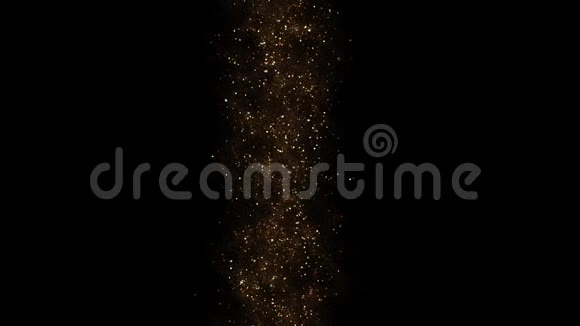 金色天空抽象星尘烟雾波粒子视频的预览图