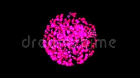 带有粒子球体的抽象背景视频的预览图