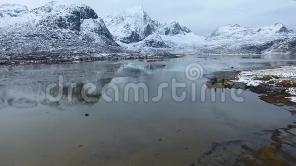 挪威洛福滕的冬季景观视频的预览图