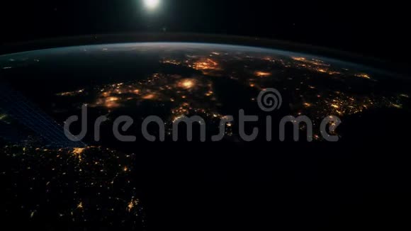 从国际空间站上看到地球从太空观测到美丽的地球这段视频的元素由美国宇航局提供视频的预览图