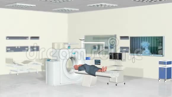 核磁共振扫描医院病房摄像头扫描阿尔法库存录像视频的预览图