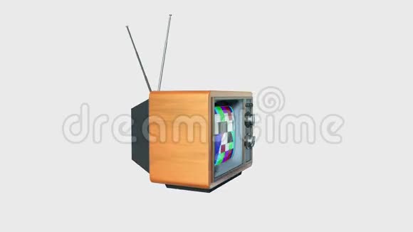 旧电视换成新电视对抗白色只有屏幕的Alpha库存画面视频的预览图