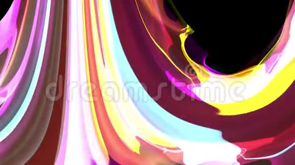 数字湍流油漆飞溅烟雾云软抽象动画背景彩虹新的独特质量彩色视频的预览图
