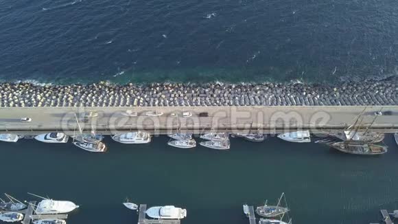 加那利港特内里费岛鸟瞰图西班牙无人机俯视4K超高清视频视频的预览图