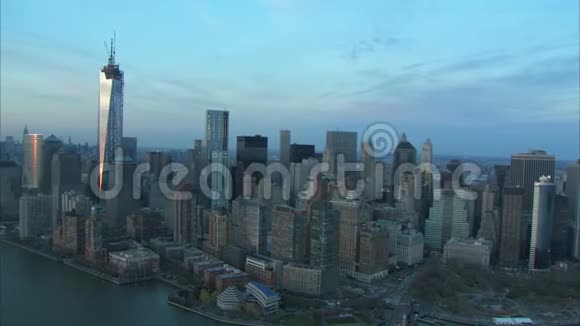 曼哈顿和东河航空视频的预览图
