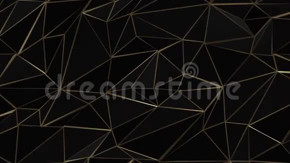 黑金抽象低聚三角形背景视频的预览图