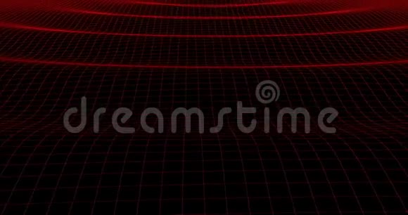 网格上的波浪抽象背景阿尔法通道视频的预览图