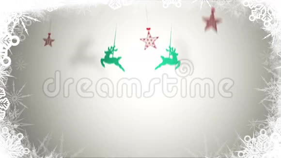 悬挂复古圣诞装饰和信息视频的预览图