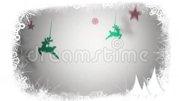 悬挂复古圣诞装饰和信息视频的预览图