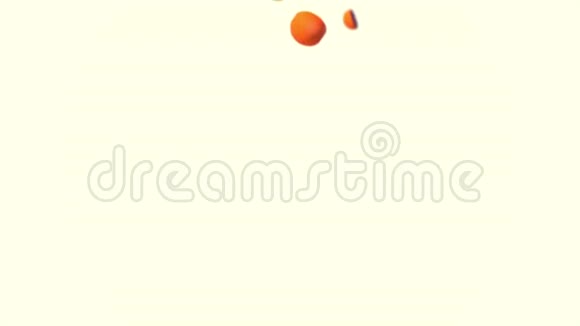 白色背景下的橙色苍蝇视频的预览图