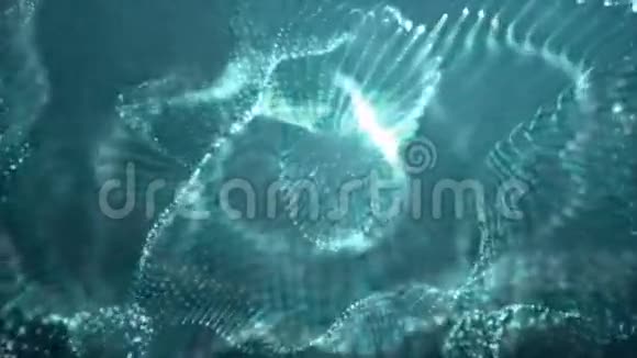 抽象背景与明亮的bokeh圆圈在海里挥手循环动画视频的预览图