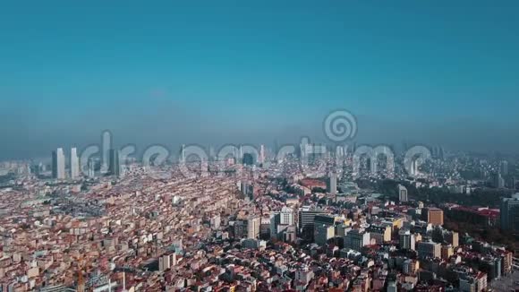 从天空看土耳其伊斯坦布尔视频的预览图
