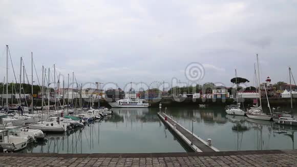 拉罗什勒法国城市海港视频的预览图