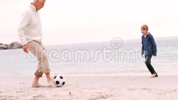 一家人在踢足球视频的预览图