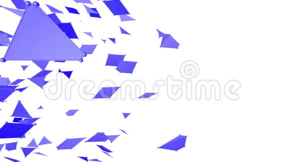 抽象简单的紫罗兰挥舞三维网格或网格作为分形环境紫罗兰几何振动环境或视频的预览图