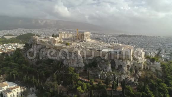 希腊雅典古堡卫城视频的预览图