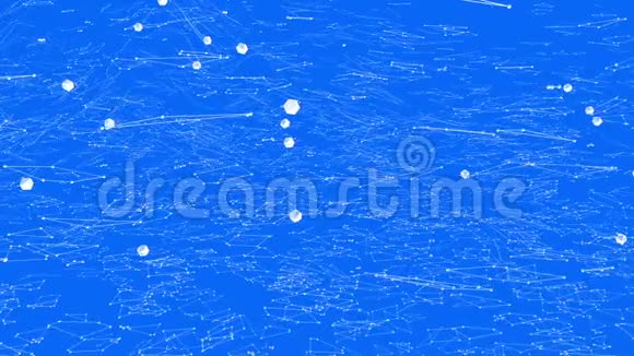 抽象简单的蓝色挥动三维网格或网格作为优雅的环境蓝色几何振动环境或脉动视频的预览图