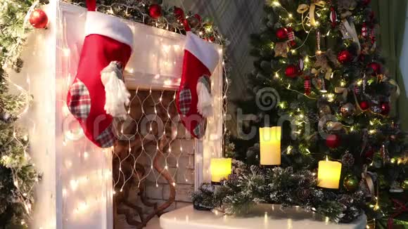 经典新年和圣诞节背景视频的预览图