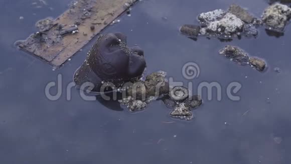 大量垃圾污染我们的水域视频的预览图