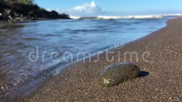 怀米亚河进入太平洋在怀米亚阳光早晨考艾岛在夏威夷视频的预览图