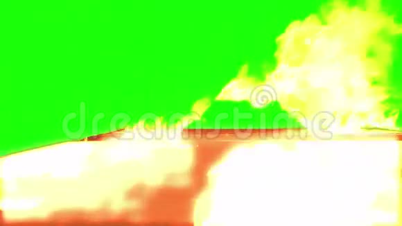 在有绿色背景的火线中视频的预览图