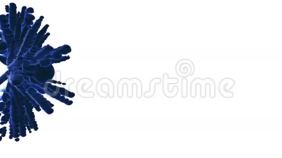 五颜六色的墨水在水中蓝色的墨水滴使用它作为背景过渡或覆盖3运动图形元素VFX墨水视频的预览图