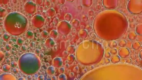 水和油的抽象宏观背景视频的预览图