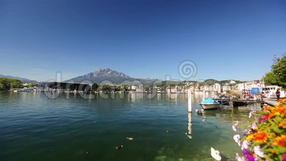 瑞士卢塞恩风景湖视频的预览图