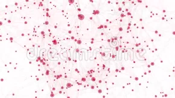 红色技术线连接动画视频的预览图