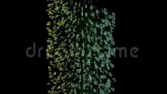 数字矩阵显示数字阵列金融和技术数据背景视频的预览图