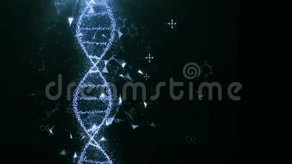 抽象技术科学概念带辉光的DNA密码结构科学概念背景视频的预览图