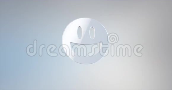 Emoticon快乐白色3d图标视频的预览图
