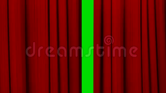 红色窗帘过渡包括绿色屏幕视频的预览图