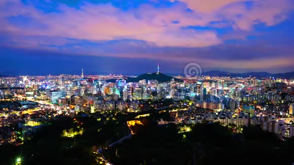 首尔市和韩国乐天塔的时间间隔视频的预览图