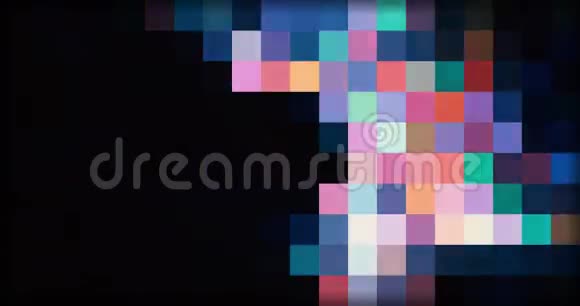 像素五彩斑斓的抽象移动背景视频的预览图