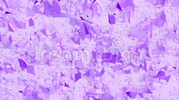 紫色或紫色低聚波面作为流行的背景紫罗兰几何振动环境或脉动视频的预览图