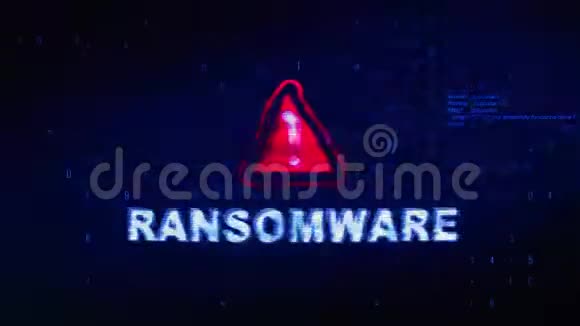 RANSOMware文本数字噪声抽搐故障失真效果错误动画视频的预览图