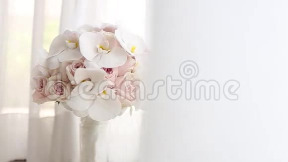 婚礼用的老式花束视频的预览图