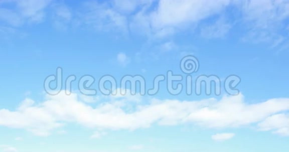 一片晴朗的蓝天有云视频的预览图
