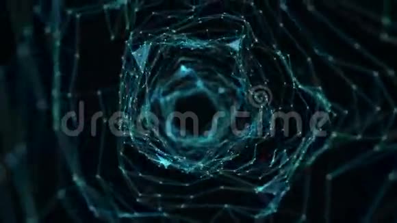 抽象的虚线网格循环动画视频的预览图