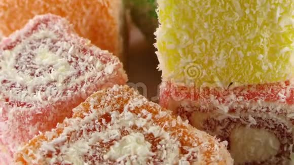 糖果甜果冻棒棒糖美味甜点视频的预览图